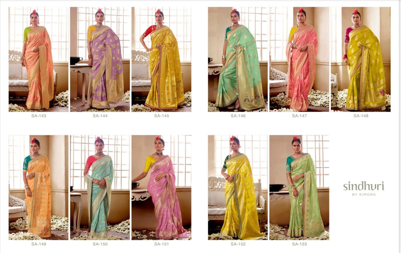 Kimora Sindhuri Meenakari Wholesale Wedding Wear SIlk Saree
